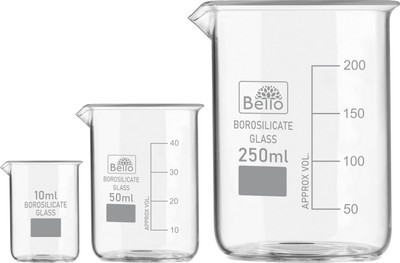 Bello 250 ml Measuring Beaker(Pack of 3)