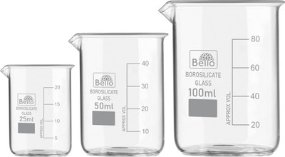 Bello 100 ml Measuring Beaker(Pack of 3)
