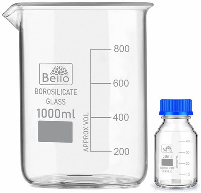 Bello 1050 ml Flat Beaker(Pack of 2)