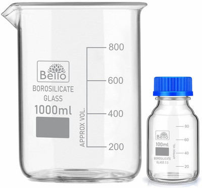 Bello 1100 ml Flat Beaker(Pack of 2)