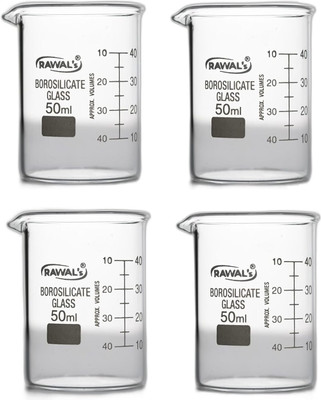 RAWAL'S 50 ml Low Form Beaker(Pack of 4)