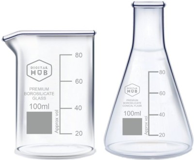 Digital Hub 400 ml Low Form Beaker(Pack of 4)