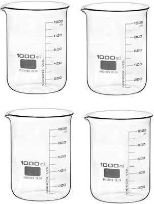 RAWAL'S 1000 ml Low Form Beaker(Pack of 4)