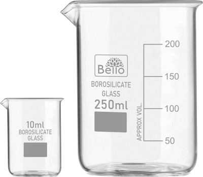Bello 250 ml Measuring Beaker(Pack of 2)