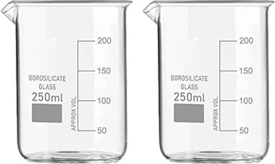 Z GLASS 250 ml Measuring Beaker(Pack of 2)