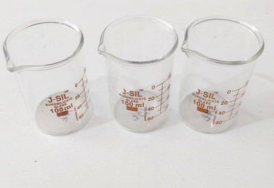 J-SIL 100 ml Measuring Beaker(Pack of 3)