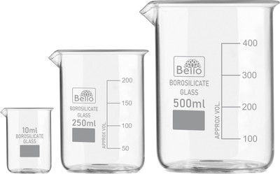 Bello 500 ml Measuring Beaker(Pack of 3)