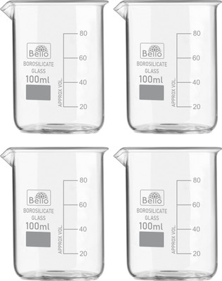 Bello 100 ml Measuring Beaker(Pack of 4)
