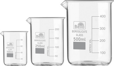 Bello 500 ml Measuring Beaker(Pack of 3)