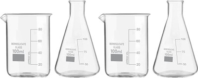 Z GLASS 100 ml Measuring Beaker(Pack of 4)