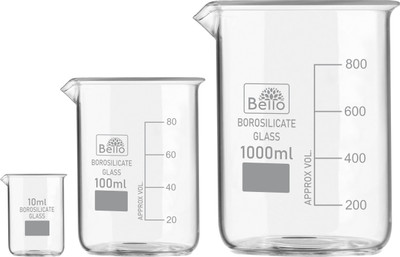 Bello 1000 ml Measuring Beaker(Pack of 3)