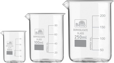 Bello 250 ml Measuring Beaker(Pack of 3)