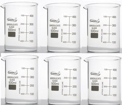 RAWAL'S 500 ml Low Form Beaker(Pack of 6)