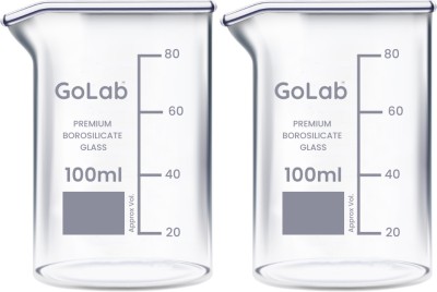 GoLab 100 ml Low Form Beaker(Pack of 2)