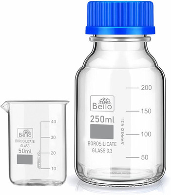 Bello 300 ml Flat Beaker(Pack of 2)