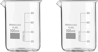 Z GLASS 100 ml Measuring Beaker(Pack of 2)