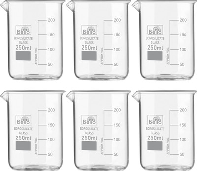 Bello 250 ml Measuring Beaker(Pack of 6)