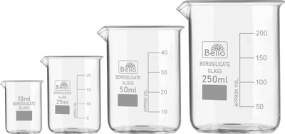 Bello 250 ml Measuring Beaker(Pack of 4)