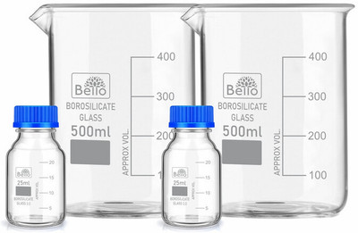 Bello 1050 ml Flat Beaker(Pack of 4)