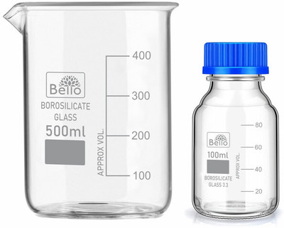 Bello 600 ml Flat Beaker(Pack of 2)