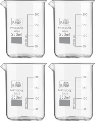 Bello 250 ml Measuring Beaker(Pack of 4)