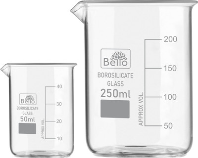 Bello 250 ml Measuring Beaker(Pack of 2)