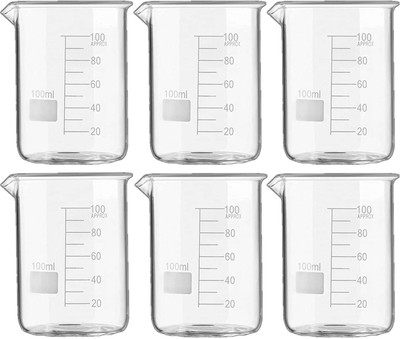 Z GLASS 100 ml Tall Form Beaker(Pack of 6)