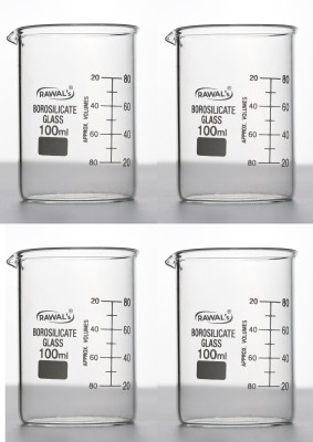 Rawal's 100 ml Low Form Beaker(Pack of 4)