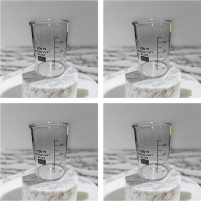 SCIENTICOHOUSE 1000 ml Low Form Beaker(Pack of 4)