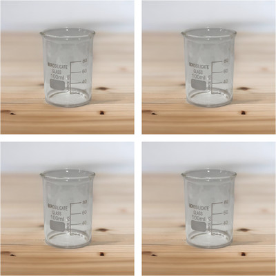 SCIENTICOHOUSE 100 ml Low Form Beaker(Pack of 4)