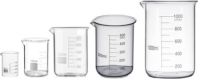 Z GLASS 1000 ml Measuring Beaker(Pack of 5)