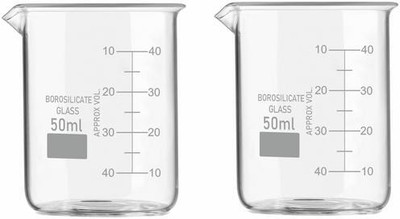 SPJARS 50 ml Measuring Beaker(Pack of 2)