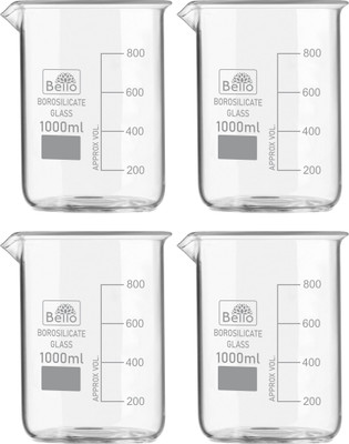 Bello 1000 ml Measuring Beaker(Pack of 4)