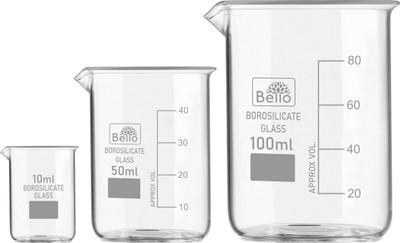 Bello 100 ml Measuring Beaker(Pack of 3)