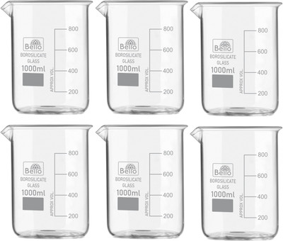 Bello 1000 ml Measuring Beaker(Pack of 6)