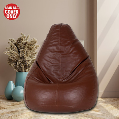 Gunj XXXL Tear Drop Bean Bag Cover  (Without Beans)(Tan)