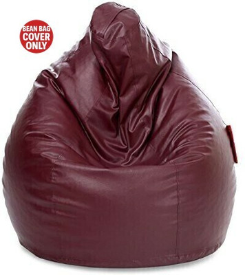 InkCraft XXL Tear Drop Bean Bag Cover  (Without Beans)(Maroon)