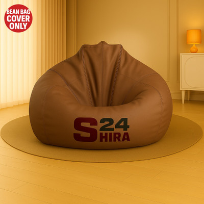 SHIRA 24 XXL Tear Drop Bean Bag Cover  (Without Beans)(Brown)