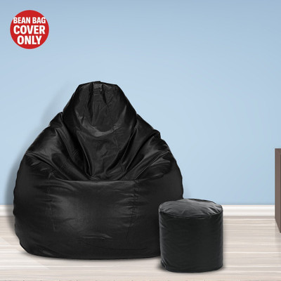 SHIRA 24 XXL Tear Drop Bean Bag Cover  (Without Beans)(Black)