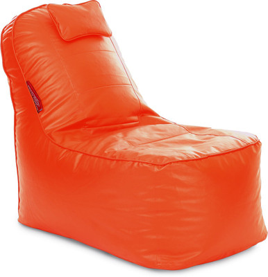 TXOR XXL Video Rocker Lounger Bean Bag  With Bean Filling(Orange)