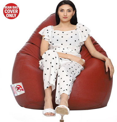 AVVANTO XXL Tear Drop Bean Bag Cover  (Without Beans)(Tan)