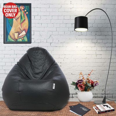 Flipkart SmartBuy XXL Tear Drop Bean Bag Cover  (Without Beans)(Grey)