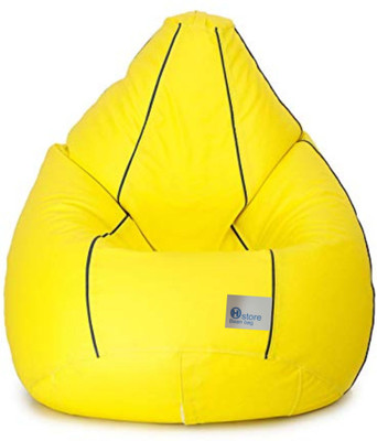 OHSTORE XXL Tear Drop Bean Bag Cover  (Without Beans)(Yellow)