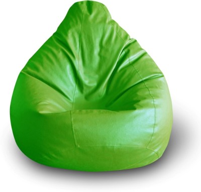 InkCraft XXL Tear Drop Bean Bag Cover  (Without Beans)(Green)