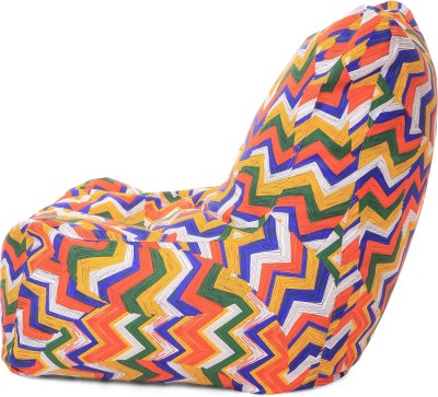 TXOR XXL Chair Bean Bag Cover  (Without Beans)(Orange, Yellow)