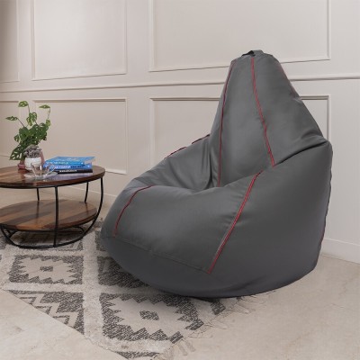 Wakefit XXL Tear Drop Bean Bag Cover  (Without Beans)(Grey)