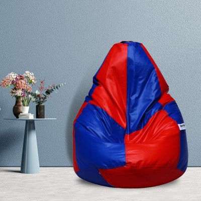 SHIRA 24 XXL Tear Drop Bean Bag Cover  (Without Beans)(Blue, Red)