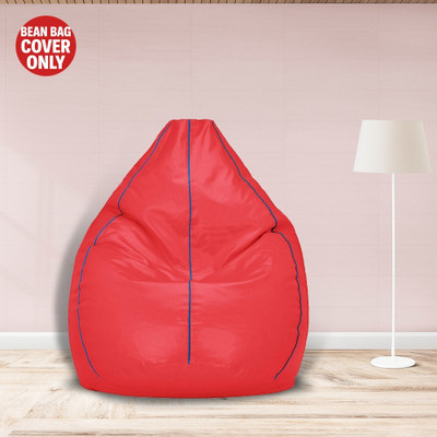 SHIRA 24 XXL Tear Drop Bean Bag Cover  (Without Beans)(Red)
