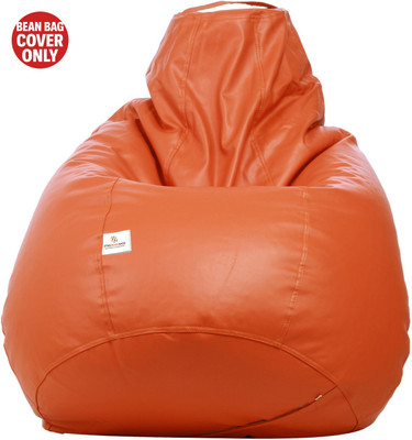 STAR XL Tear Drop Bean Bag Cover  (Without Beans)(Orange)