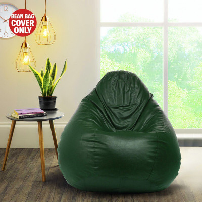 Devogue XXL Tear Drop Bean Bag Cover  (Without Beans)(Green)